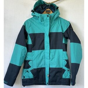 Ride Snowboard Northgate Jacket Teal Hooded Women's Small